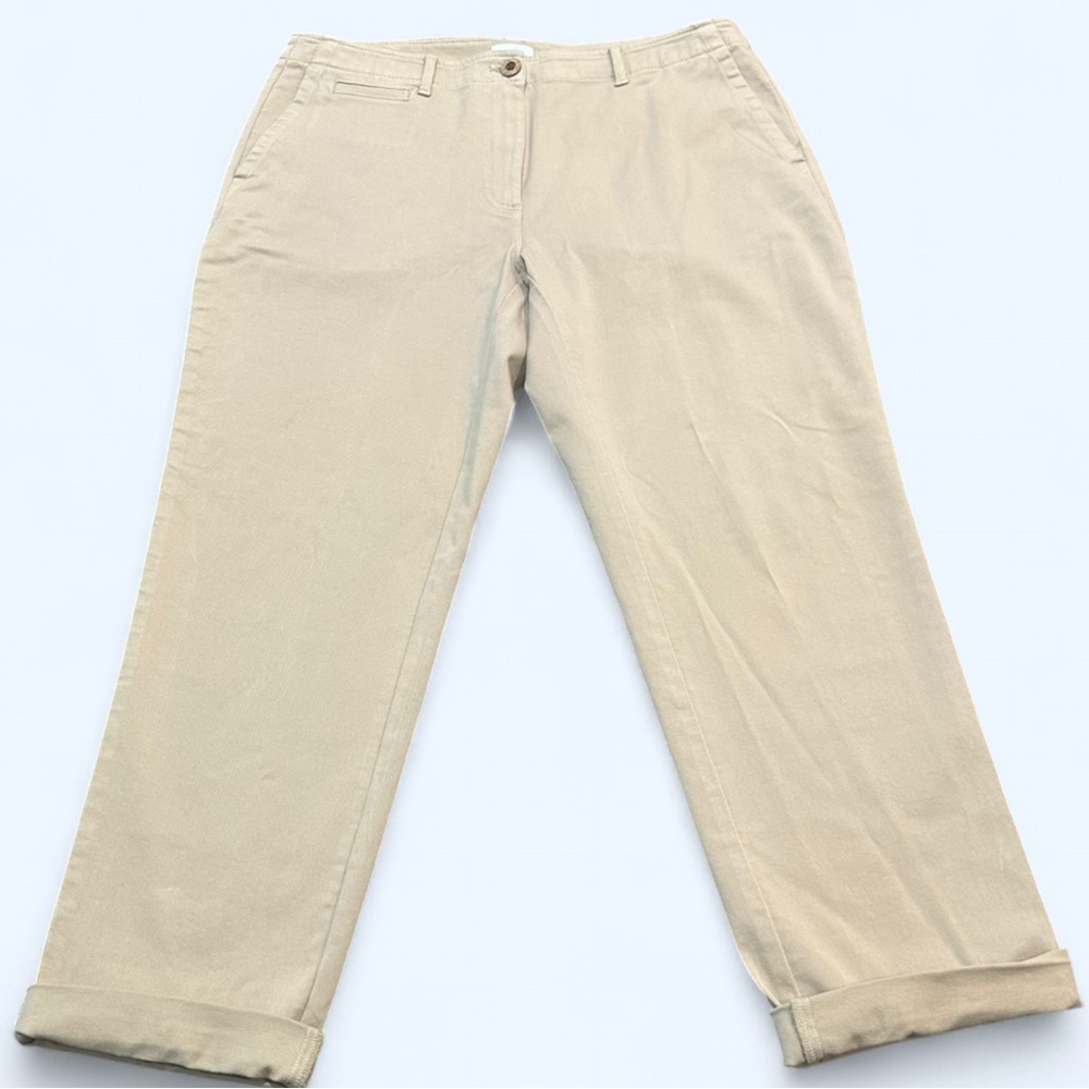 J Jill Women’s Size 14 khaki/tan cropped pants.